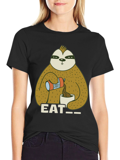Eat Sloth T-Shirt - Funny Coffee Lover Tee