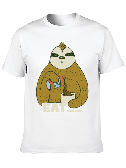 Eat Sloth T-Shirt - Funny Coffee Lover Tee