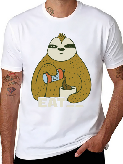 Eat Sloth T-Shirt - Funny Coffee Lover Tee