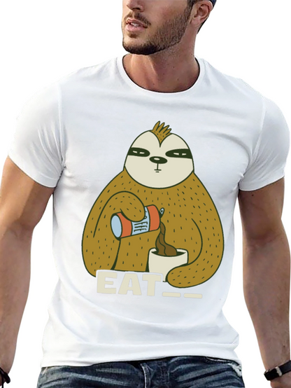 Eat Sloth T-Shirt - Funny Coffee Lover Tee