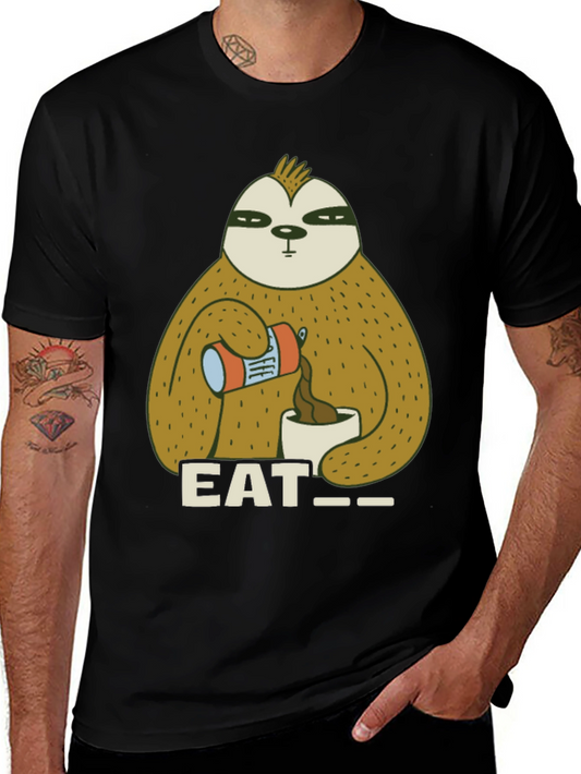 Eat Sloth T-Shirt - Funny Coffee Lover Tee