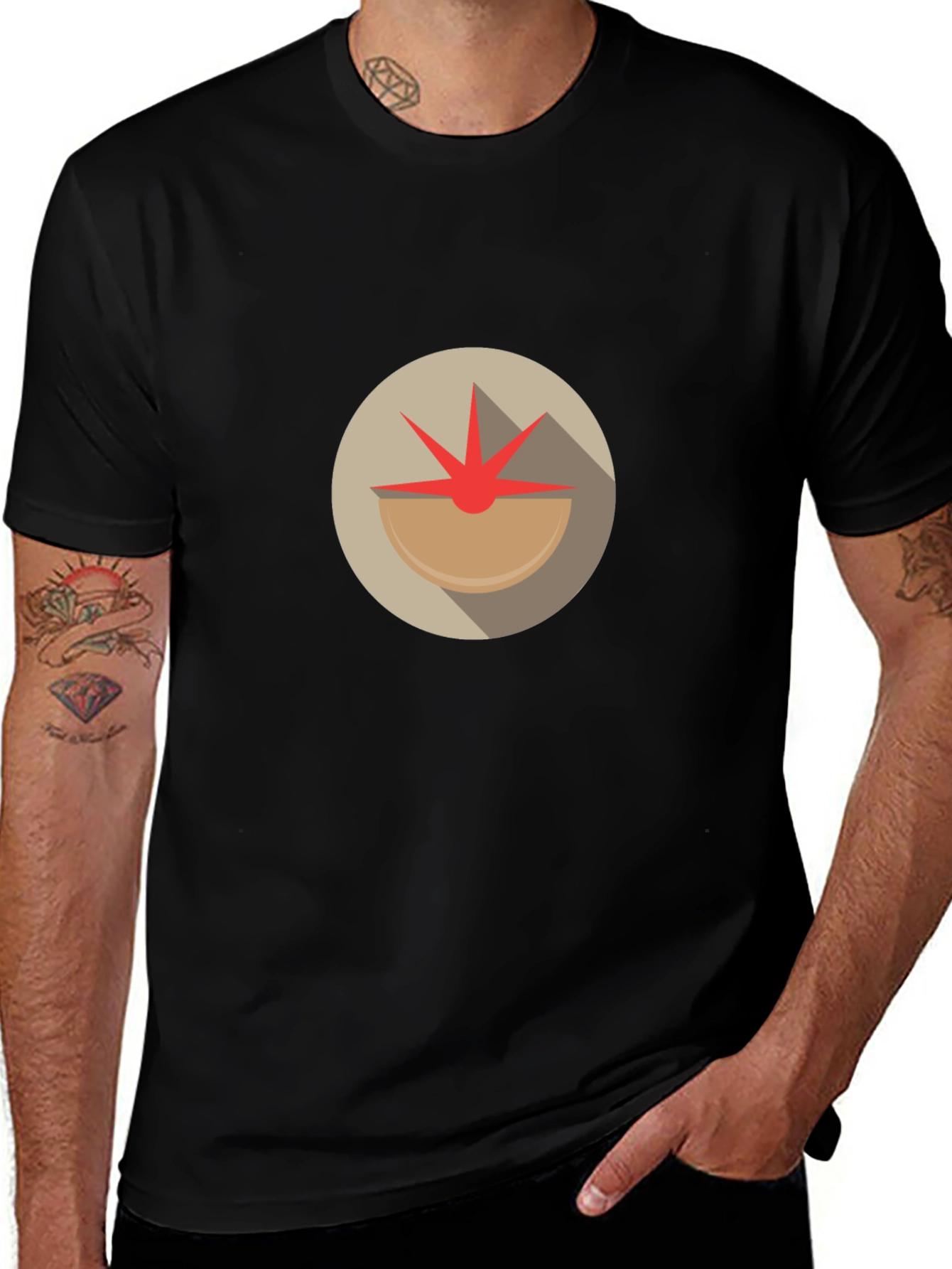 Abstract Tomato Graphic Tee - Unique Design