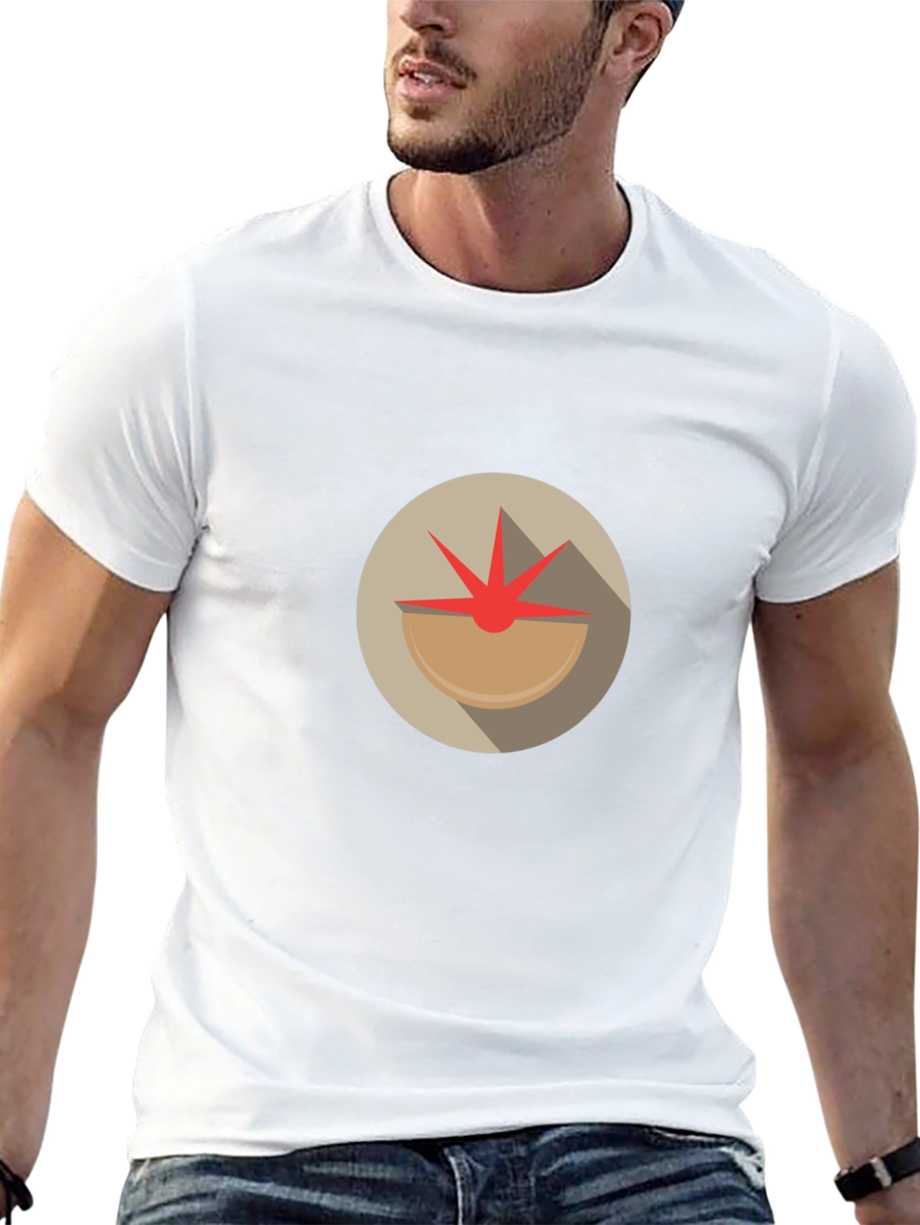 Abstract Tomato Graphic Tee - Unique Design