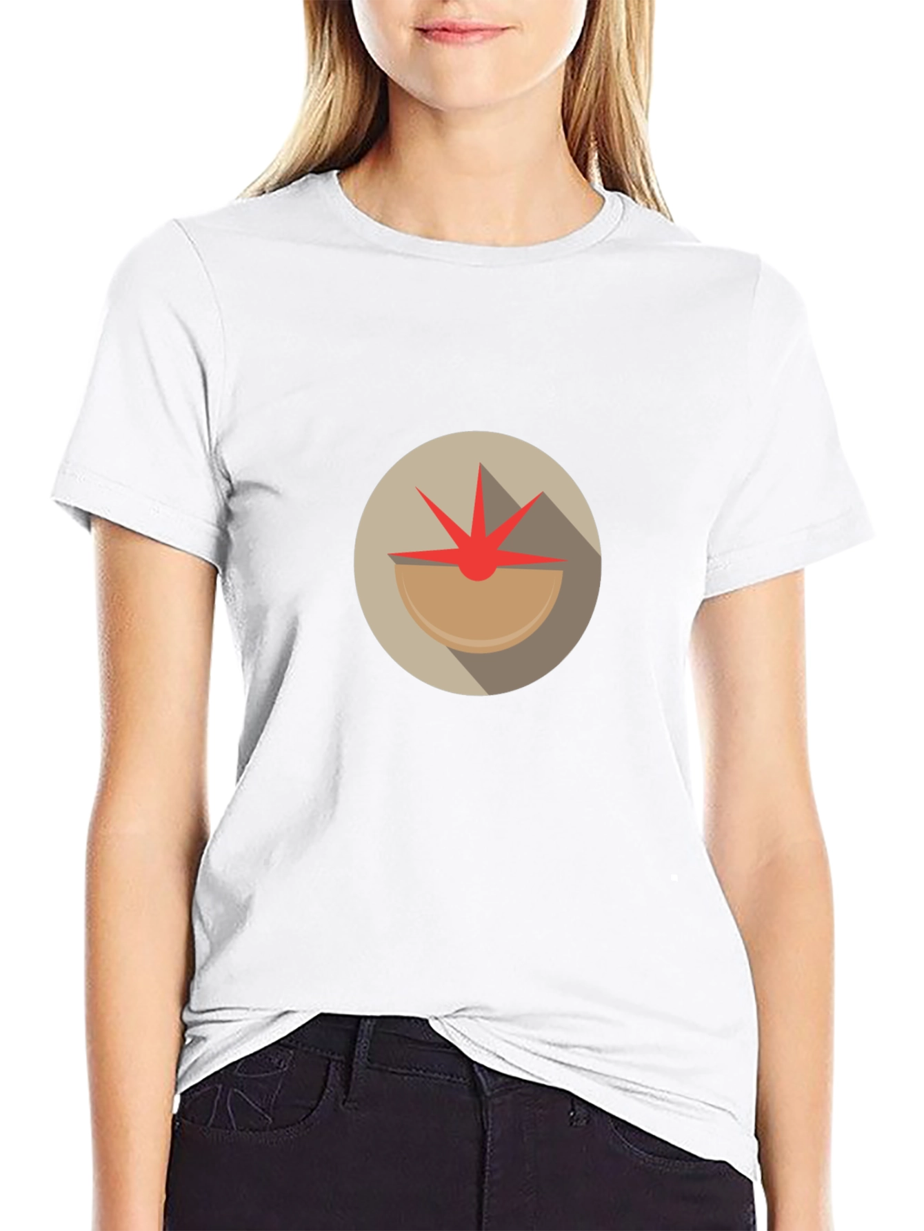 Abstract Tomato Graphic Tee - Unique Design