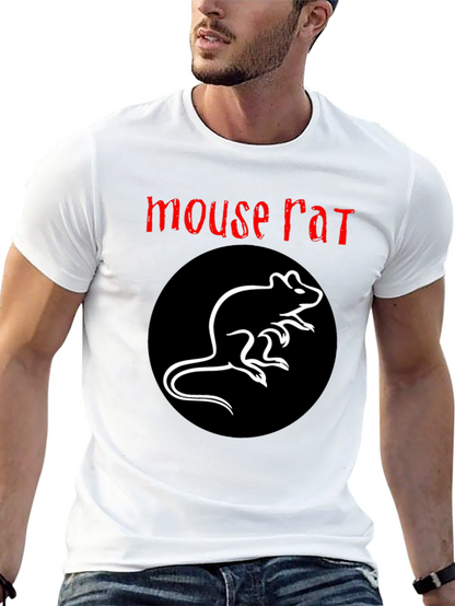 Mouse Rat Graphic Tee - Black Cotton T-Shirt