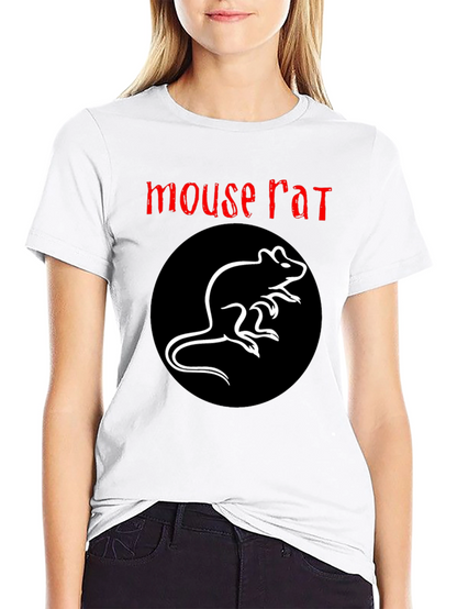 Mouse Rat Graphic Tee - Black Cotton T-Shirt