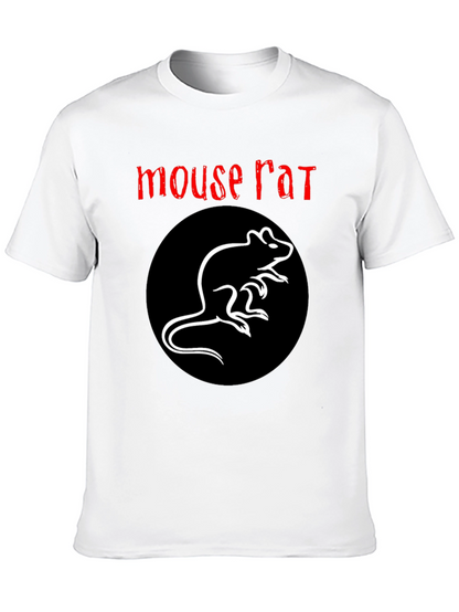 Mouse Rat Graphic Tee - Black Cotton T-Shirt