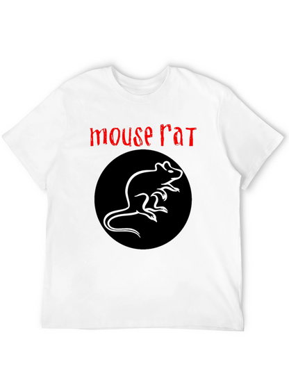 Mouse Rat Graphic Tee - Black Cotton T-Shirt