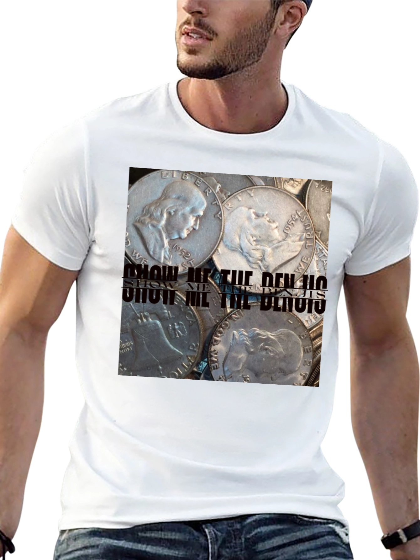 Show Me The Benjis Franklin Half Dollar T-Shirt