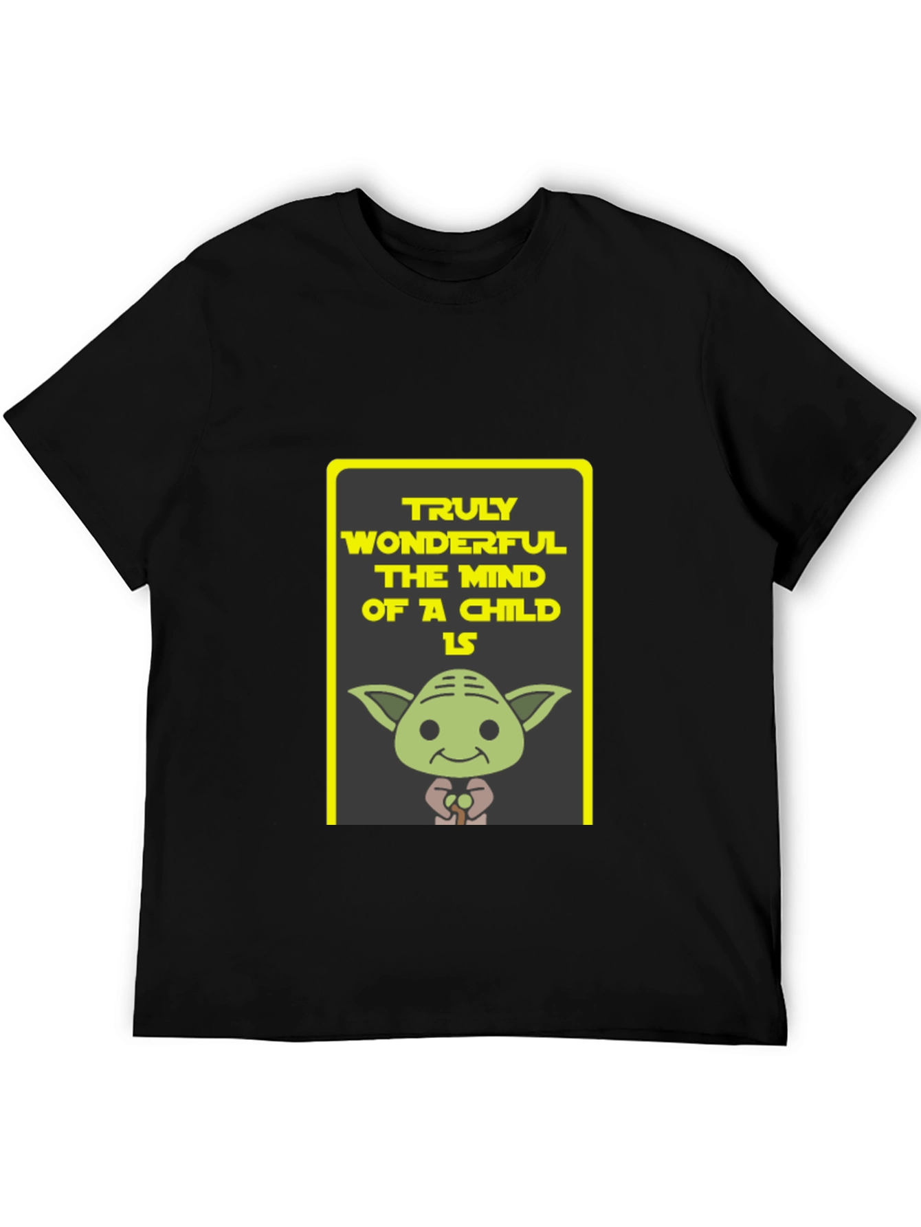 Yoda Truly Wonderful Graphic Black T-Shirt