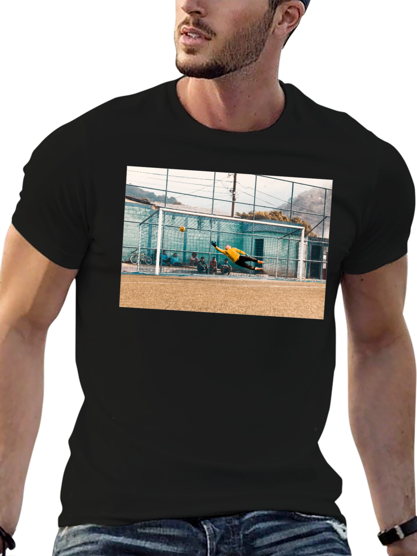 Goalie Save Black T-Shirt