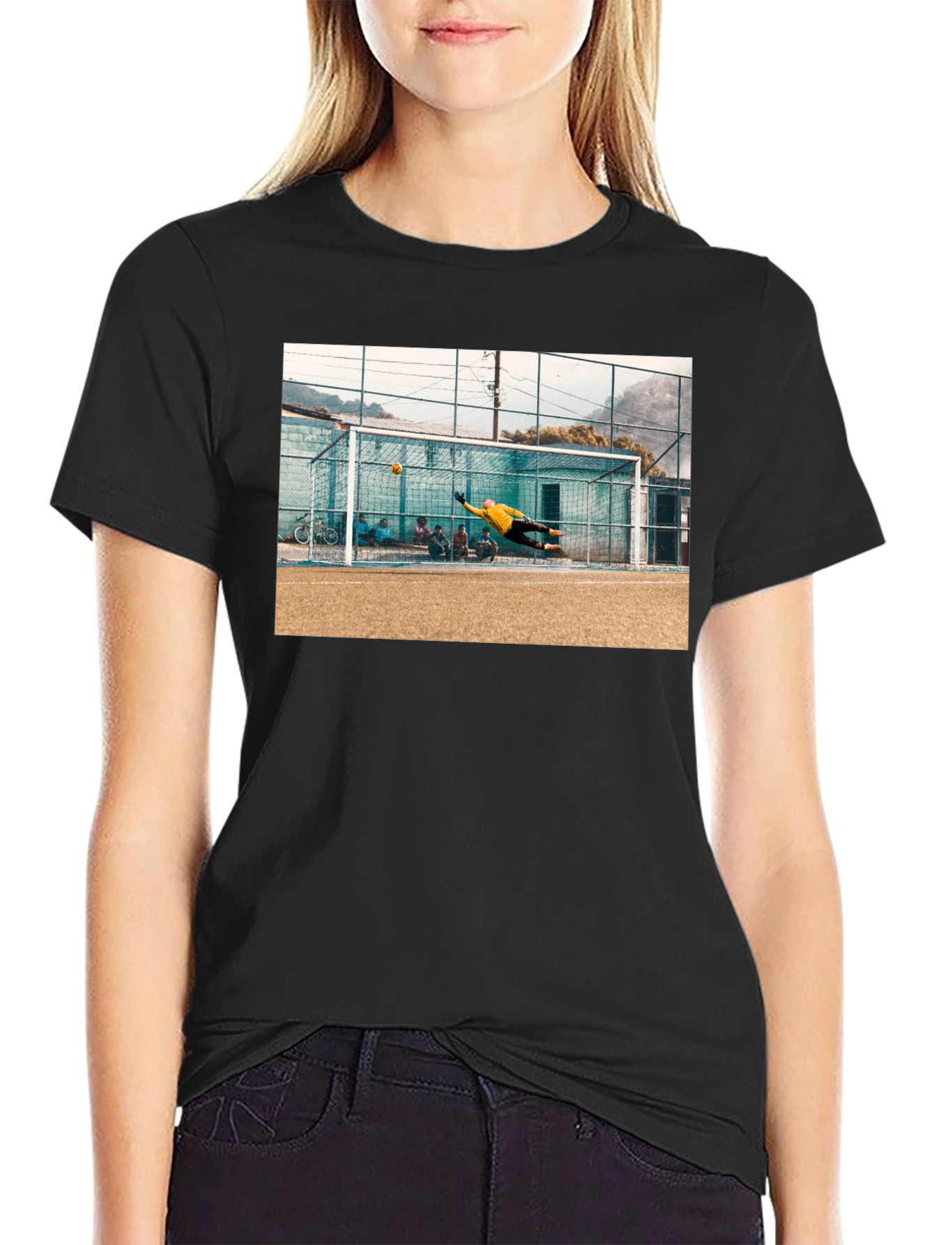Goalie Save Black T-Shirt