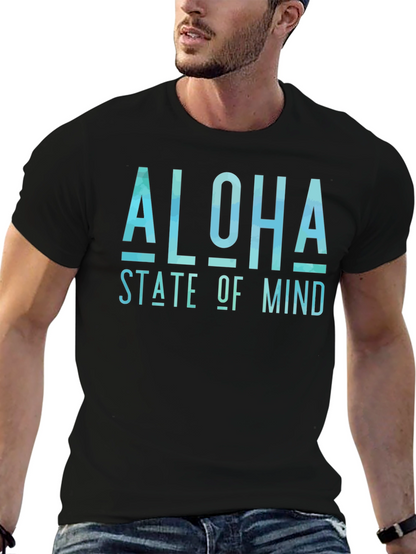 Aloha State of Mind Black Graphic T-Shirt