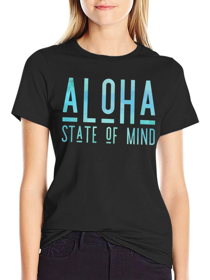 Aloha State of Mind Black Graphic T-Shirt
