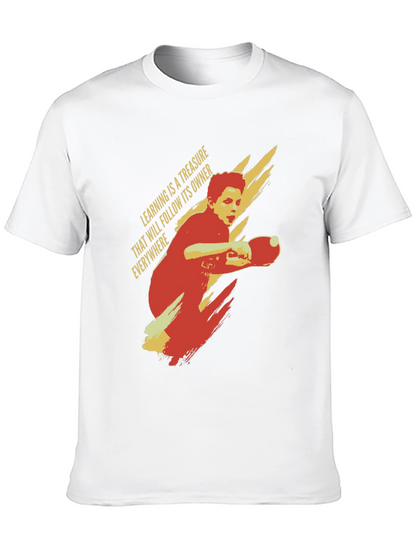 Table Tennis Player T-Shirt: Learning Treasure Graphic Tee