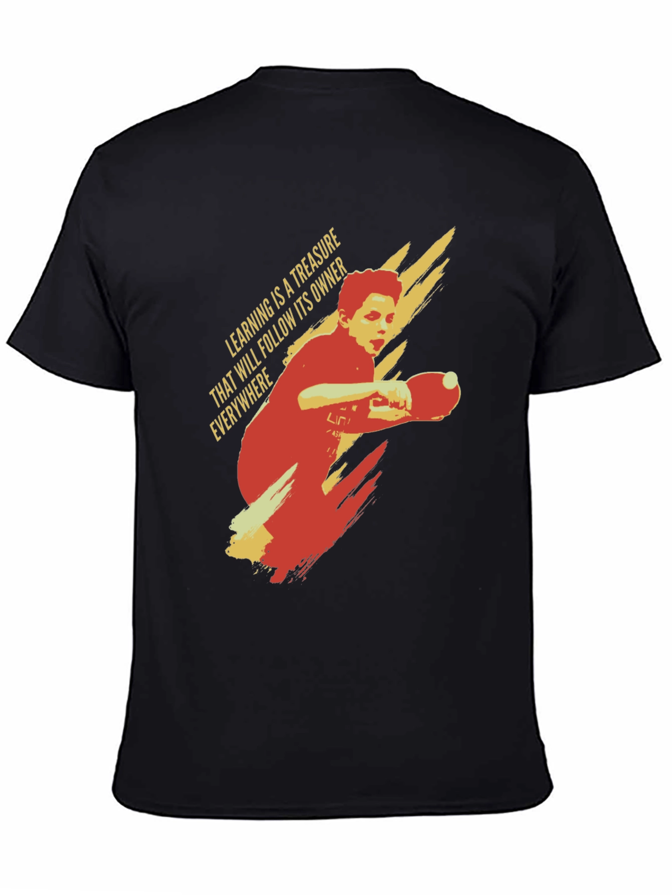 Table Tennis Player T-Shirt: Learning Treasure Graphic Tee