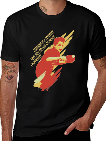 Table Tennis Player T-Shirt: Learning Treasure Graphic Tee