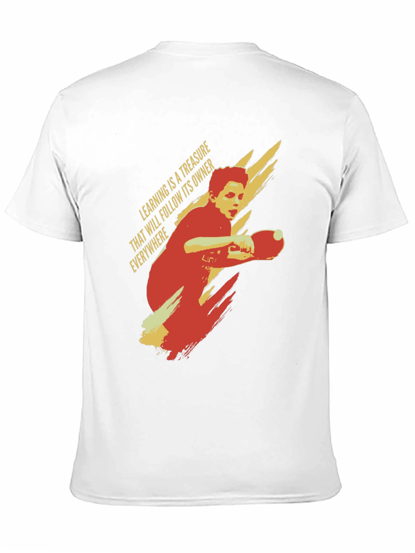 Table Tennis Player T-Shirt: Learning Treasure Graphic Tee