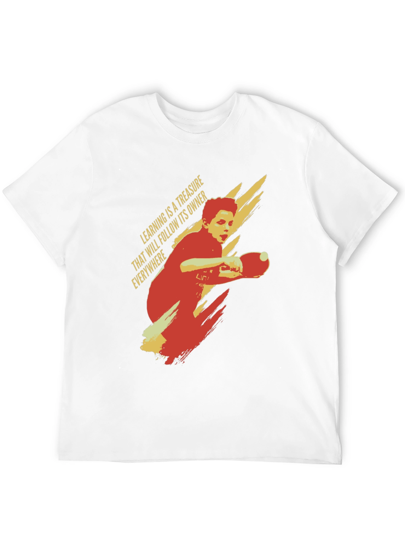 Table Tennis Player T-Shirt: Learning Treasure Graphic Tee