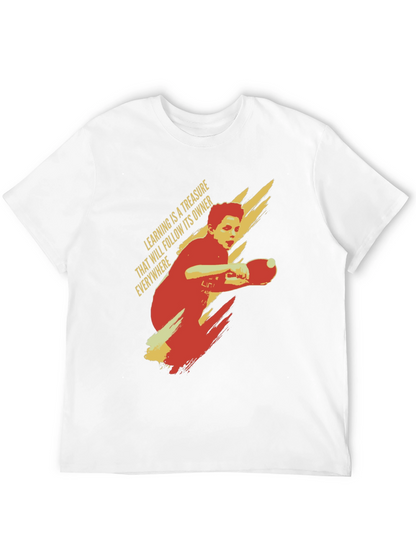 Table Tennis Player T-Shirt: Learning Treasure Graphic Tee