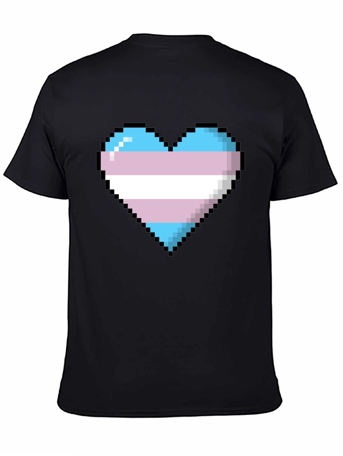 Pixel Trans Pride Heart Graphic Tee