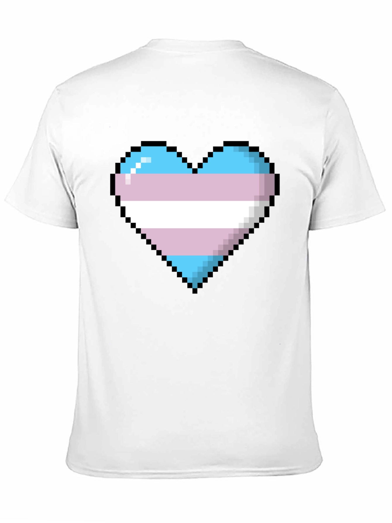Pixel Trans Pride Heart Graphic Tee