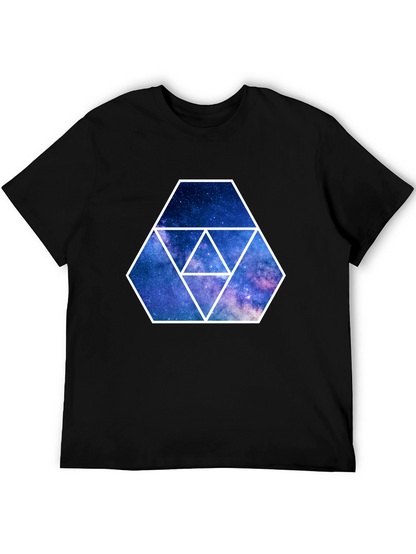 Galaxy Hexagon Graphic Tee - Black