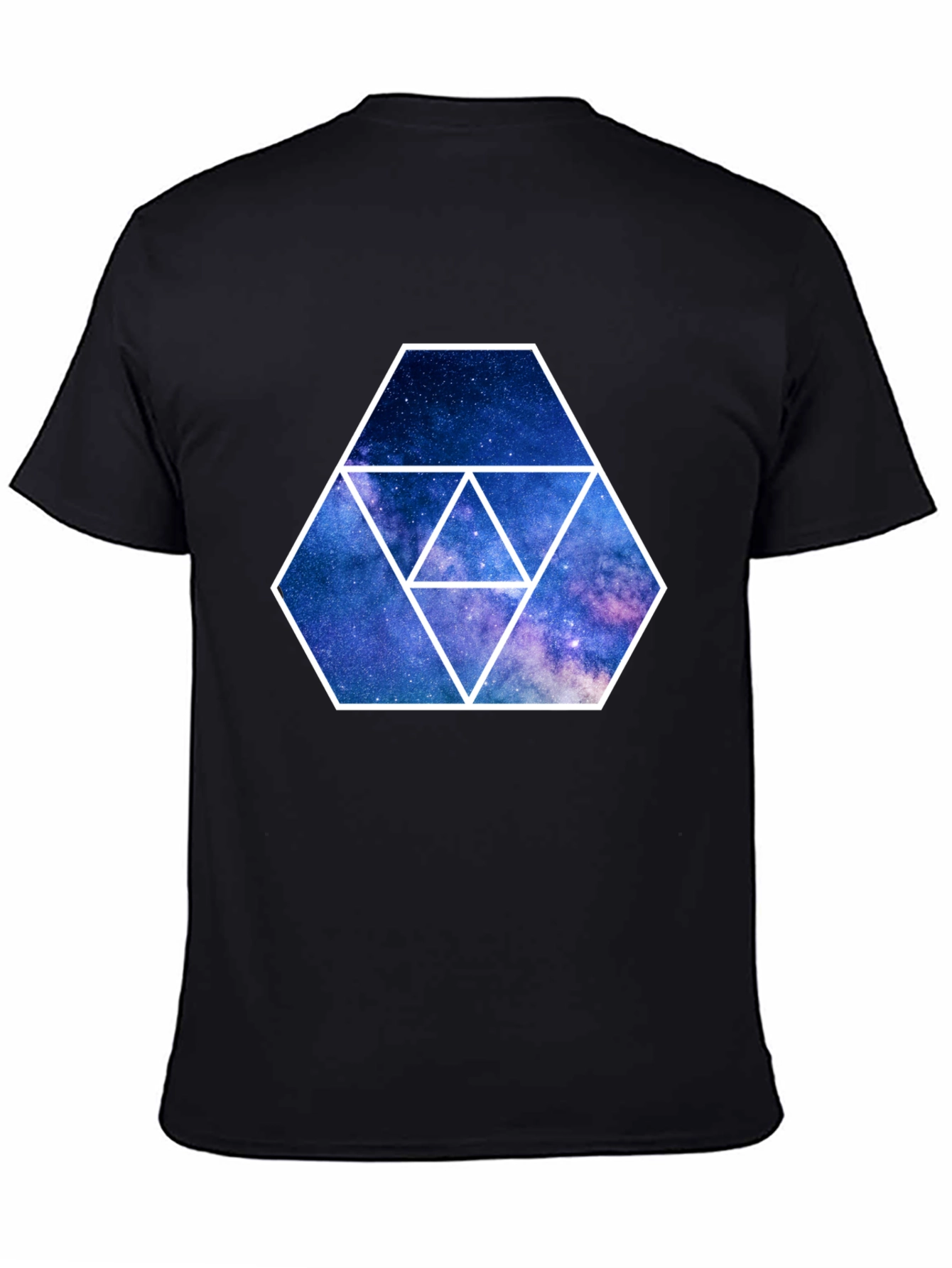 Galaxy Hexagon Graphic Tee - Black