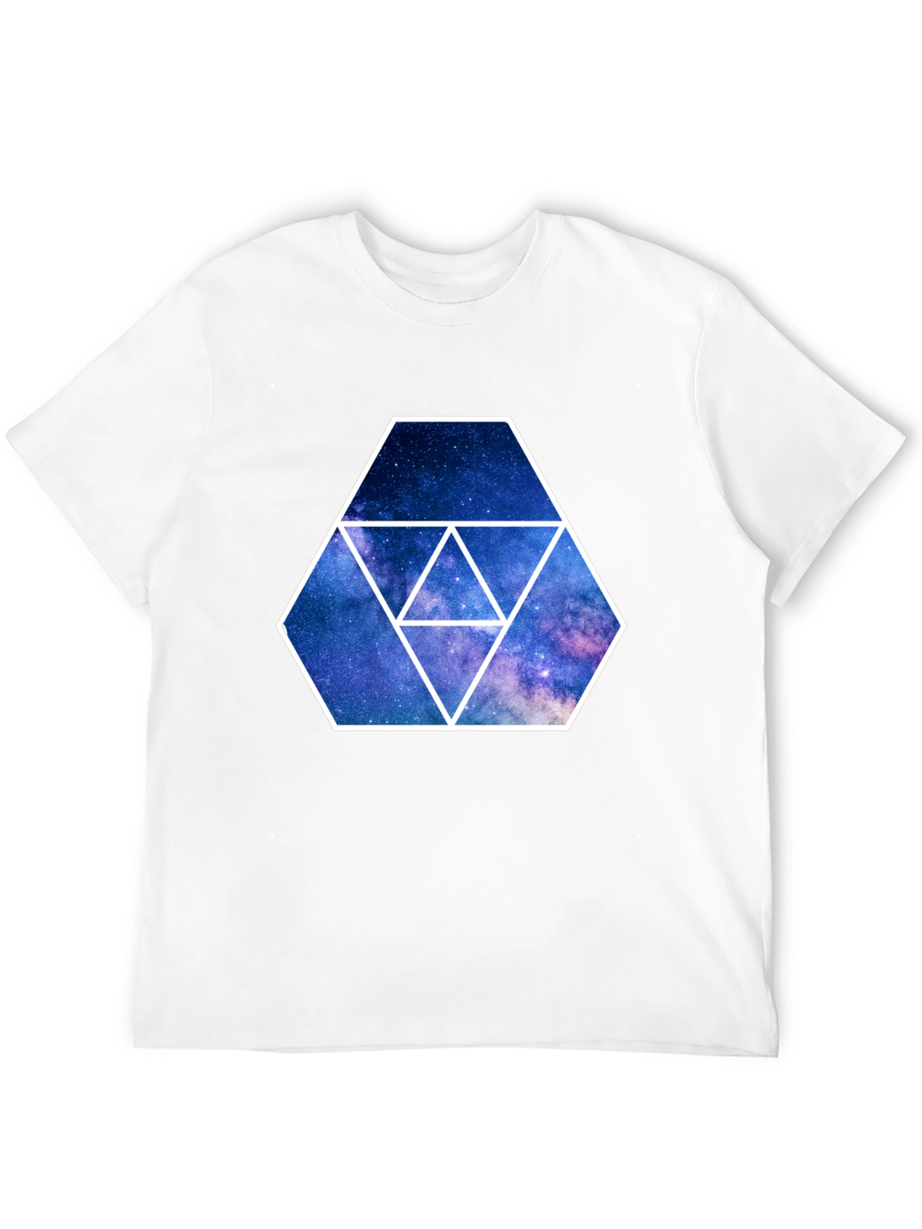 Galaxy Hexagon Graphic Tee - Black