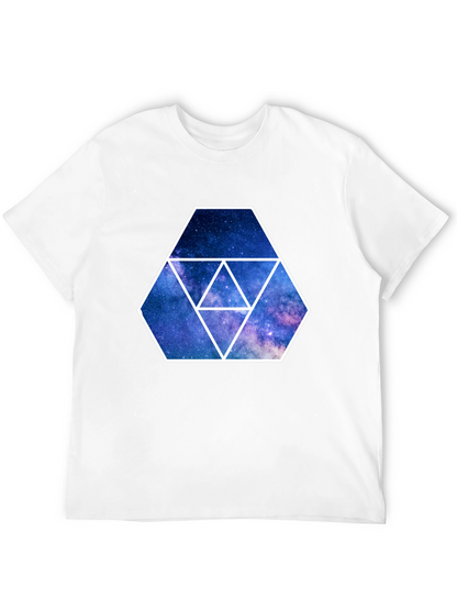 Galaxy Hexagon Graphic Tee - Black