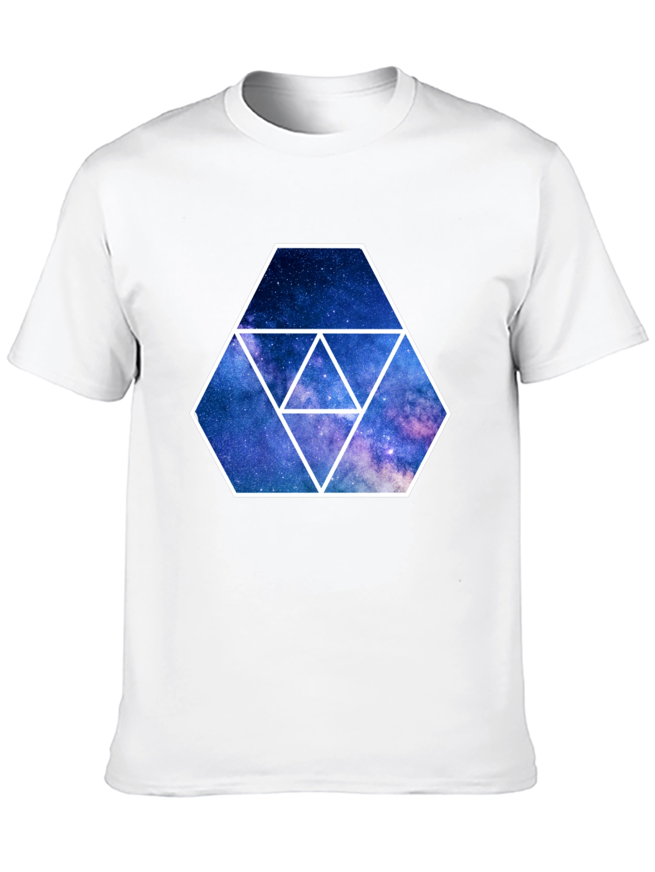 Galaxy Hexagon Graphic Tee - Black