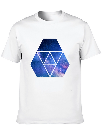 Galaxy Hexagon Graphic Tee - Black