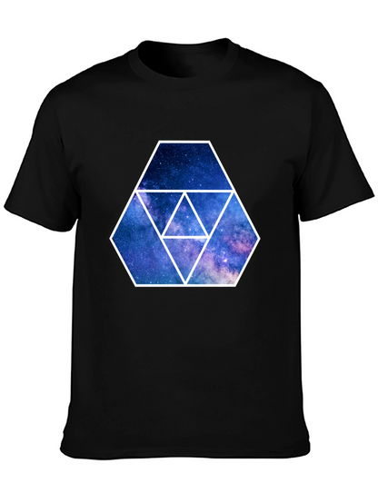 Galaxy Hexagon Graphic Tee - Black