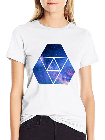 Galaxy Hexagon Graphic Tee - Black