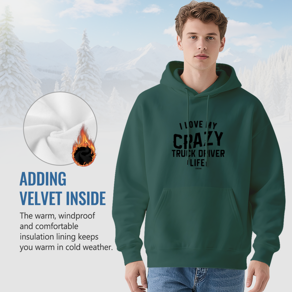 Stylish Pullover Hoodie - Trucker Life