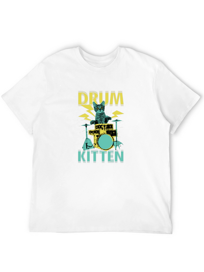 Drum Kitten Black Graphic Tee