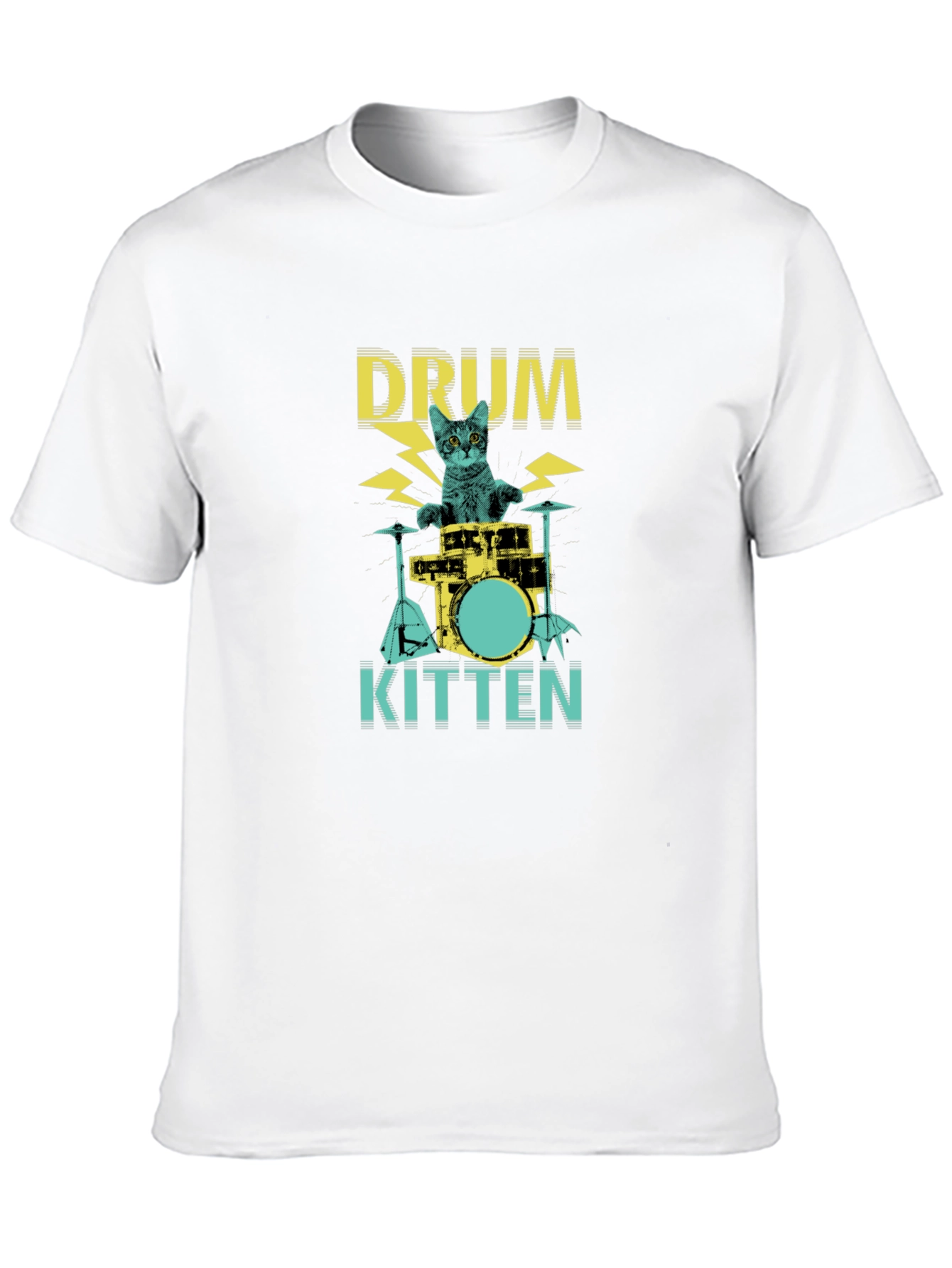Drum Kitten Black Graphic Tee