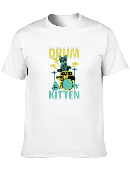 Drum Kitten Black Graphic Tee