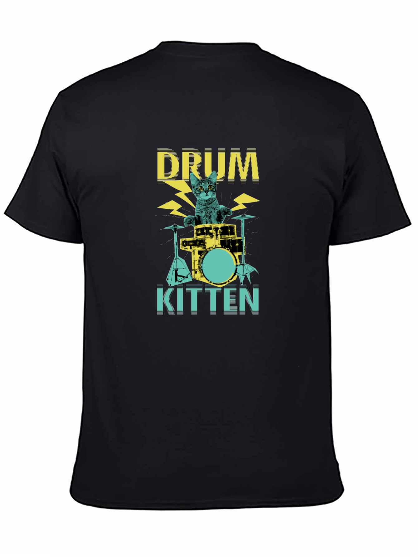 Drum Kitten Black Graphic Tee