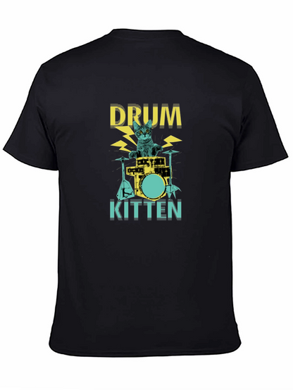 Drum Kitten Black Graphic Tee