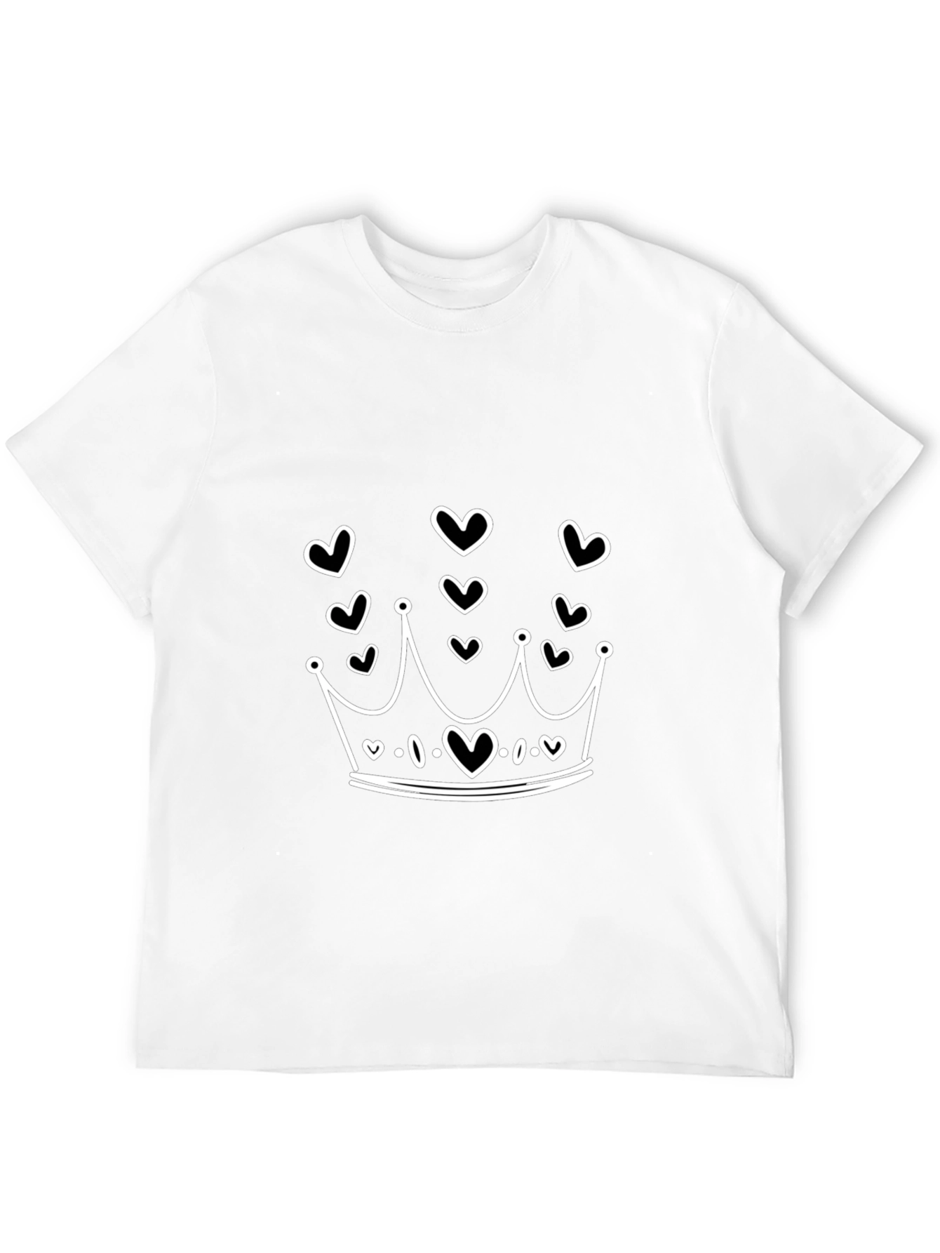 Heart Crown Graphic Tee - Black