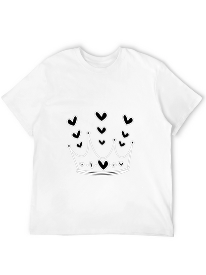Heart Crown Graphic Tee - Black
