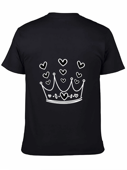 Heart Crown Graphic Tee - Black