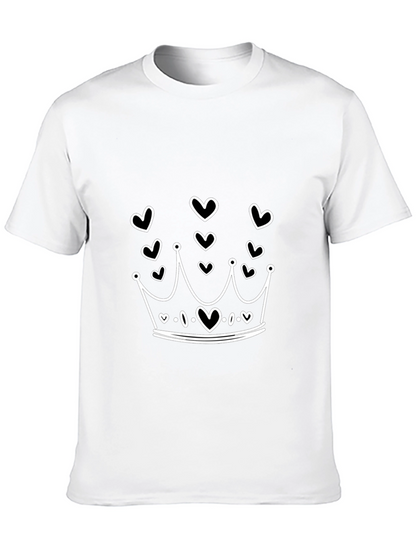 Heart Crown Graphic Tee - Black