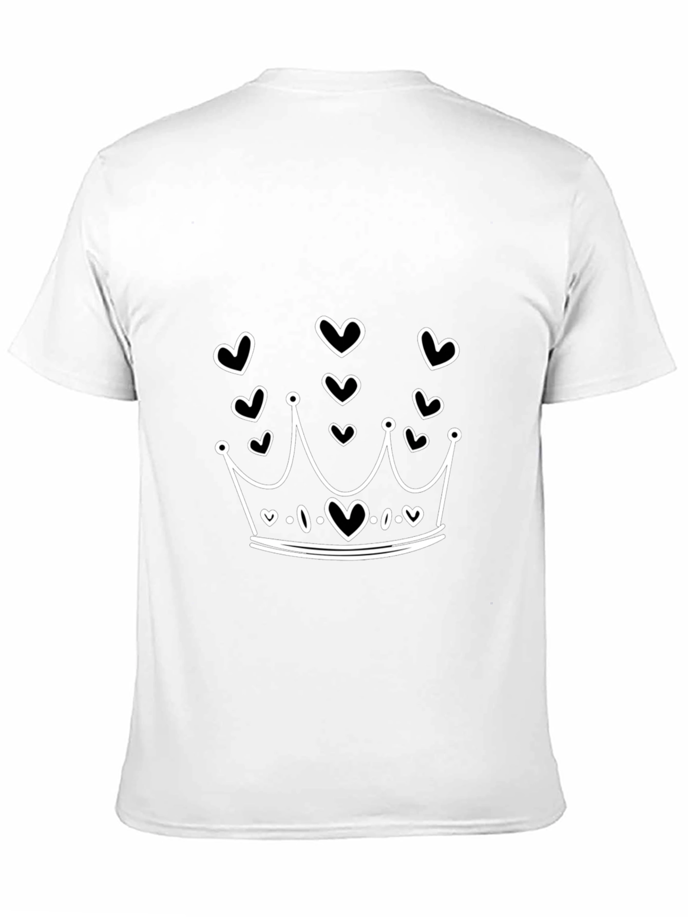 Heart Crown Graphic Tee - Black