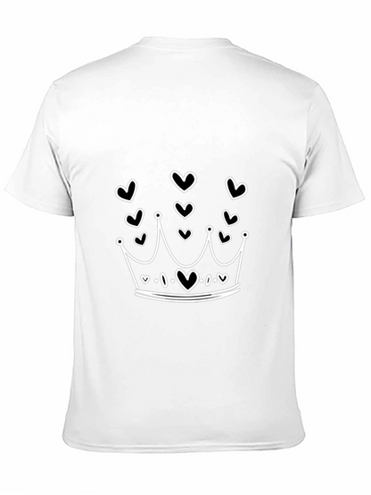 Heart Crown Graphic Tee - Black
