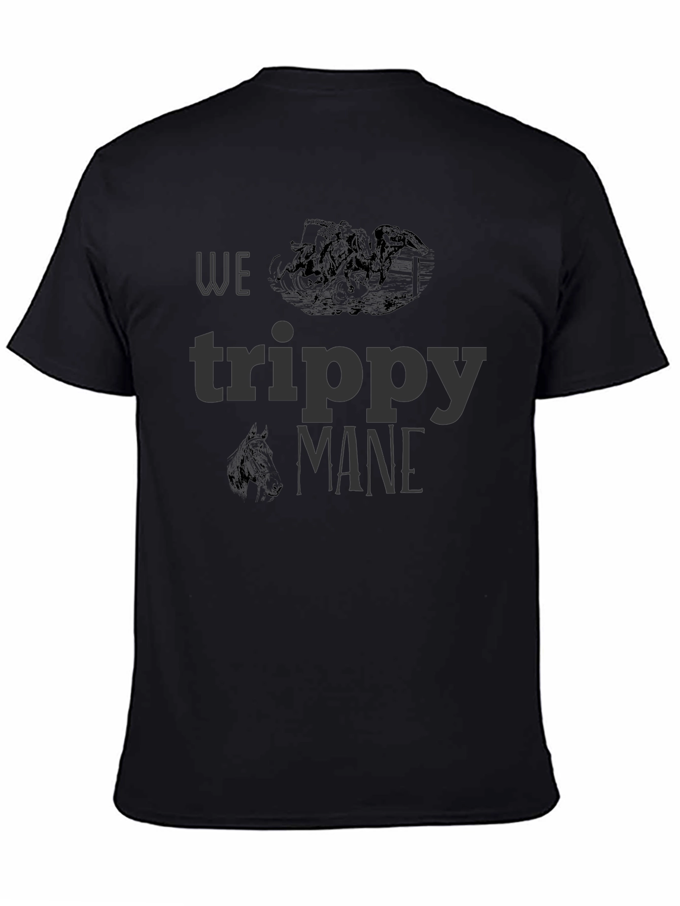 We Trippy Mane Black Graphic Tee