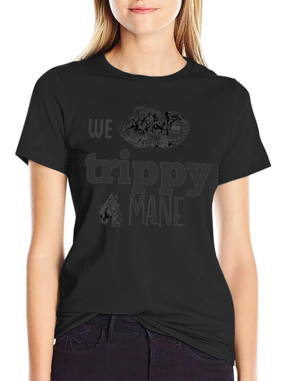 We Trippy Mane Black Graphic Tee