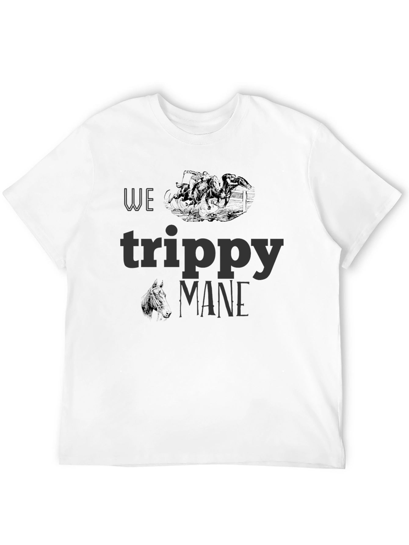 We Trippy Mane Black Graphic Tee