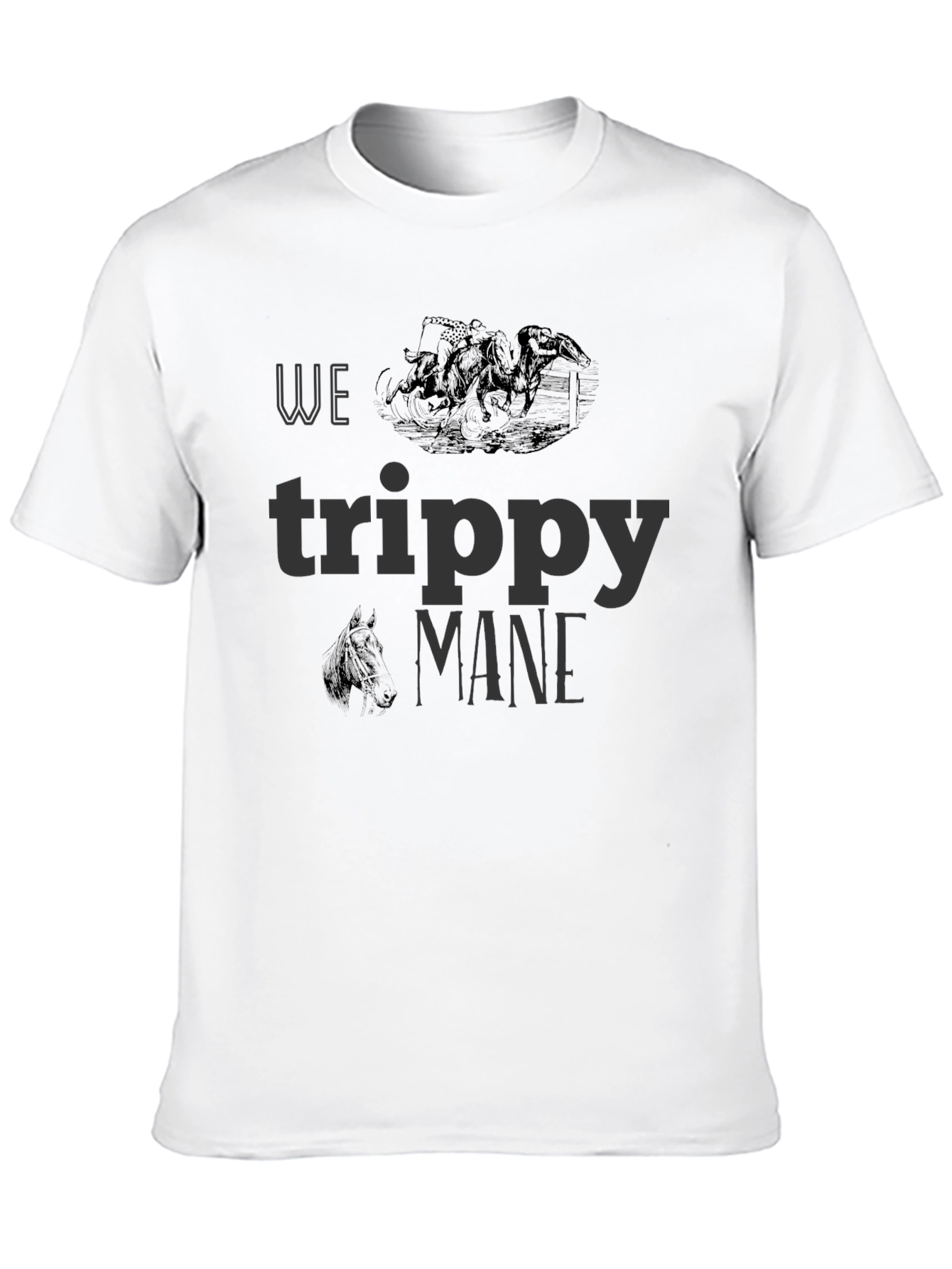 We Trippy Mane Black Graphic Tee